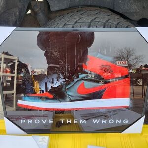 Hobby Lobby Red and Black Sneaker Art